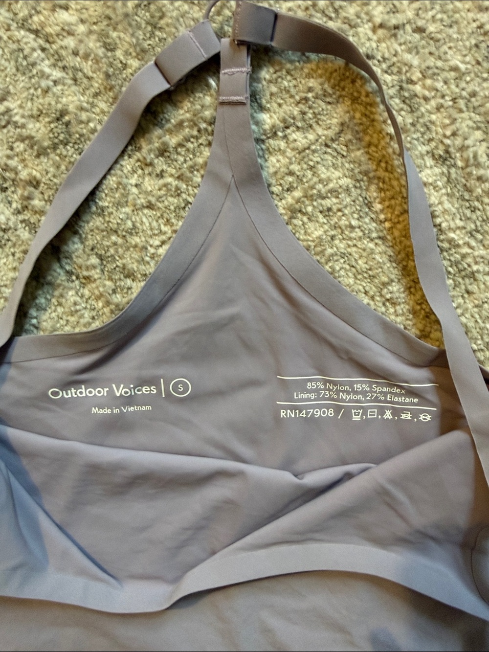 Women’s Lavender Racerback Exercise Dress - Picture 2 of 4